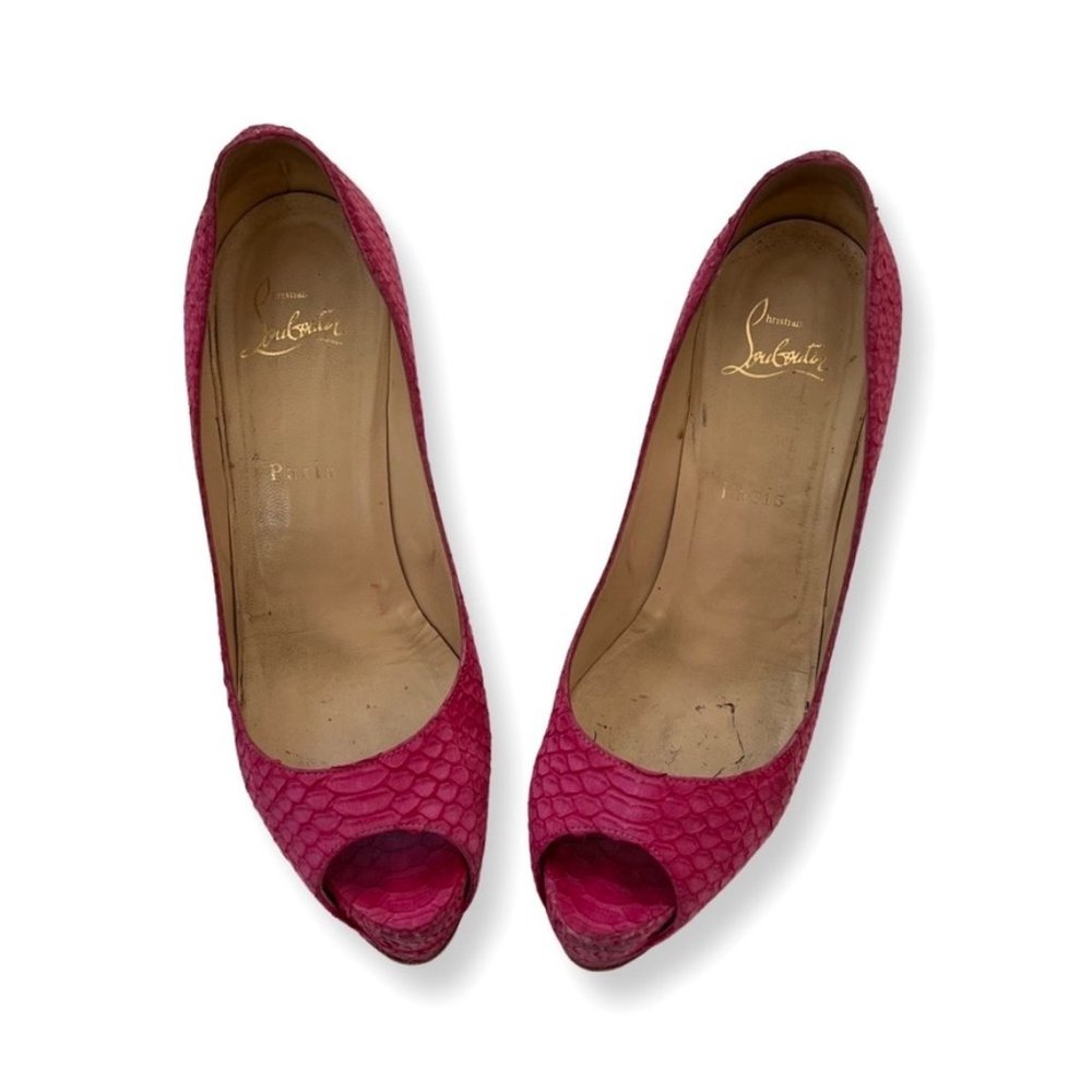 Christian Loboutin Altadama 140 snake pink pump shoes size 39 - Picture 3 of 12